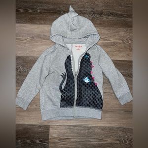 Kids Zip-Up Dino Sweater
